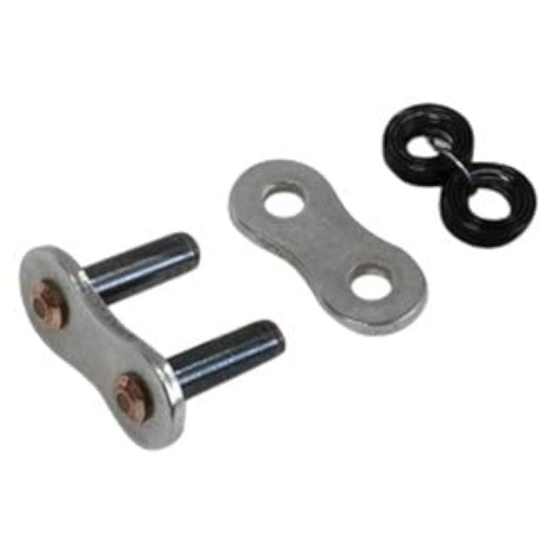 RK Racing Chain سلسلة RK Racing 520-SO-120 (سلسلة 520) فولاذية 120 حلقة سلسلة تقليدية للشارع والطرق الوعرة مع وصلة توصيل، لون معدن مسدس - Image 1